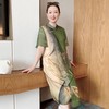 NP-TB676068842300 夏装气质短袖连衣裙中年女裙子中老年女装雪纺连衣裙 商品缩略图4