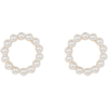 ZENGLIU韩国气质圆圈圈耳环女个性法式仿珍珠耳钉复古耳饰 商品缩略图3