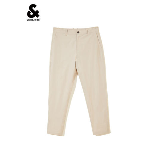 JackJones杰克琼斯夏男百搭简约舒适亲肤拉链门襟时尚都市休闲裤子222214004 C13浅沙色 商品图3