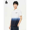 JackJones杰克琼斯夏男商务休闲渐变字母百搭短袖翻领POLO-SHIRT222206030 雪白色-A06 商品缩略图0