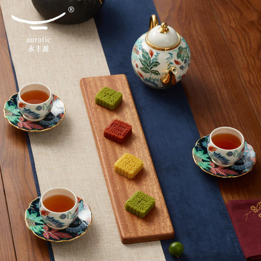 【国瓷·永丰源】幸福满园10头陶瓷茶具套装 中式茶杯茶壶【不含木架】 商品图1