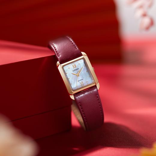 西铁城日本官方正品2022年夏季新品小方块光动能女士手表EW5593-64D 商品图11