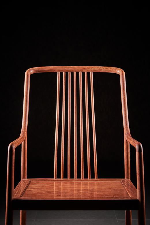 红桥红  家具严选  缅甸花梨(大果紫檀）  【S背高梳背椅】 商品图3