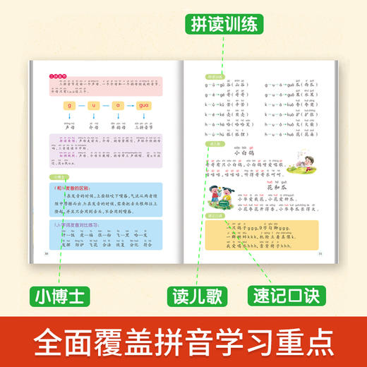 2022新版一年级 小学拼音自然拼读+强化训练 商品图2