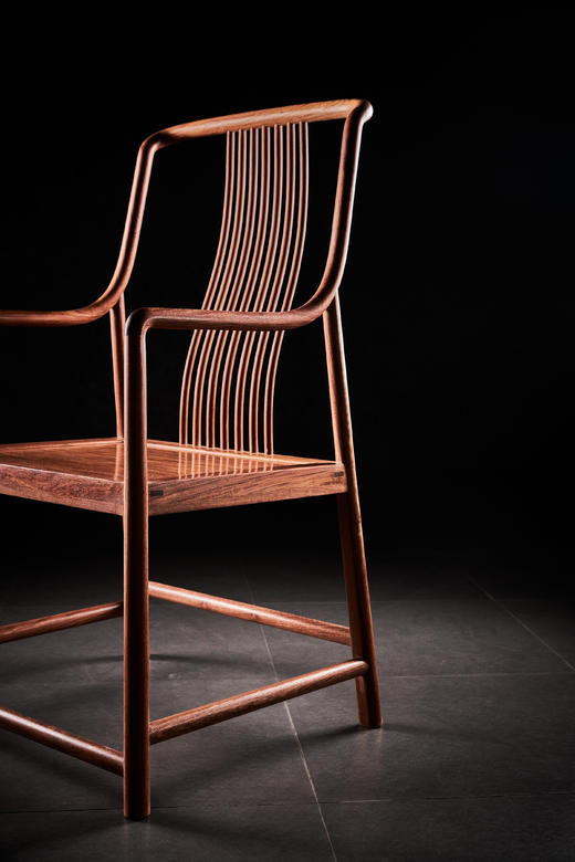 红桥红  家具严选  缅甸花梨(大果紫檀）  【S背高梳背椅】 商品图6