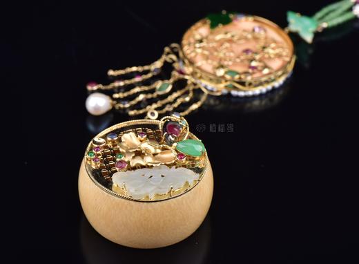 【富贵花开】古董象牙坠+盒一套-ZX901022 商品图10