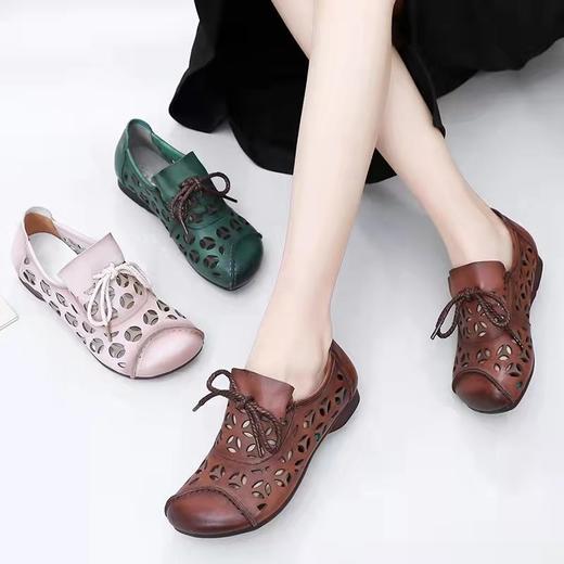 TZF-HNHYNXP220615 民族风优雅气质镂空软底罗马凉鞋 商品图5