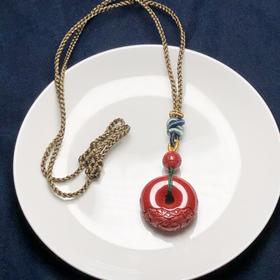 新款长短可调帝王砂狮子平安扣吊坠 饰品美物 26g左右