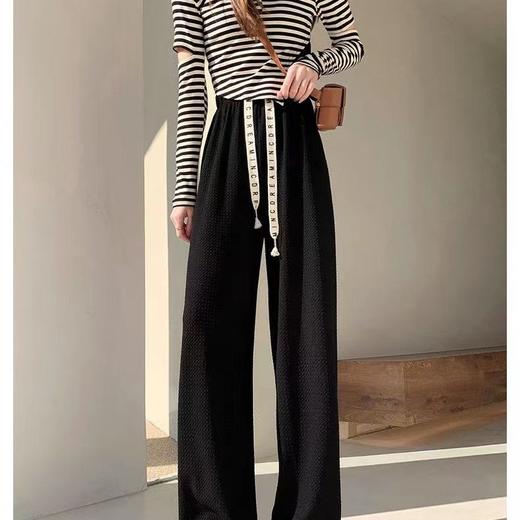 黛唯梵泡芙裤小个子宽松阔腿裤女2022年新款梨形显瘦百搭直筒高腰休闲裤 商品图5