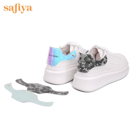 Safiya索菲娅玩趣幻彩亮片小白鞋2022秋新款潮趣可拆卸后帮休闲鞋SF23112031 商品图7