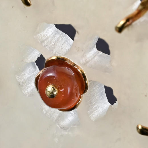 明代和田白玉梅花“五福”项坠 商品图6