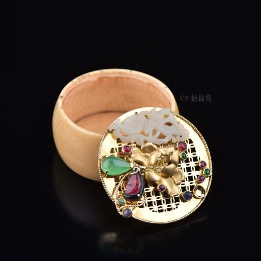 【富贵花开】古董象牙坠+盒一套-ZX901022 商品图0