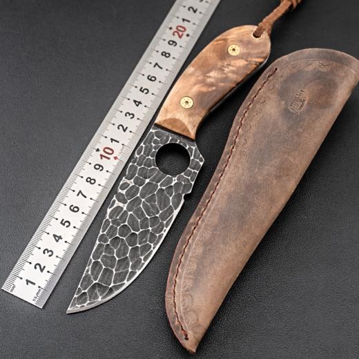 龙猫手工刀白影木手柄户外直刀 商品图0