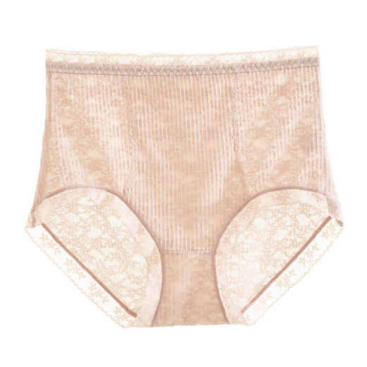 【3条装】小蛮腰无痕高腰蕾丝刺绣内裤 女薄三角裤 收腹蚕丝档 收腹提臀提臀大码 商品图4