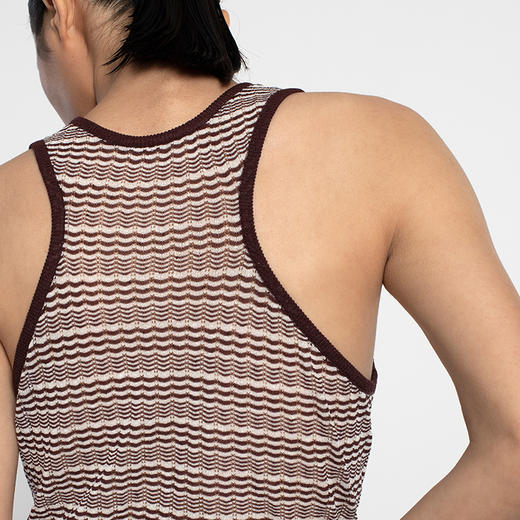 女士2022年夏款有机棉波浪纹工字背心 商品图3