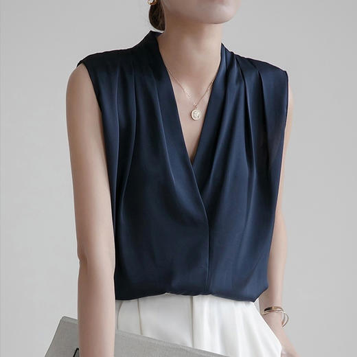 Im Presionismo法式V领雪纺上衣_ZSY 商品图6