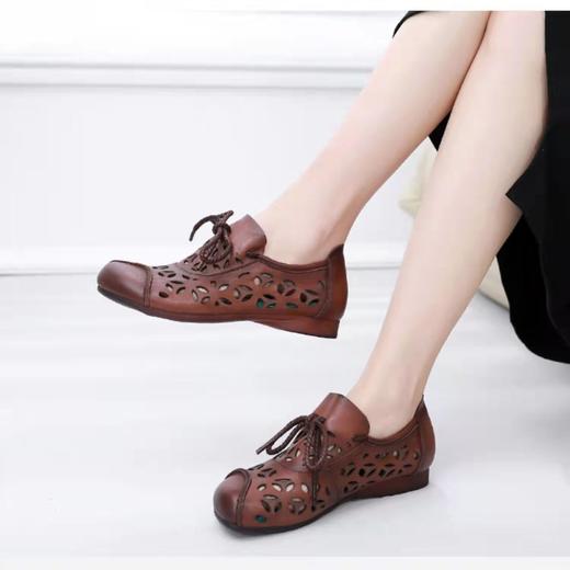 TZF-HNHYNXP220615 民族风优雅气质镂空软底罗马凉鞋 商品图3