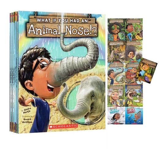 【宝莉爹书单·5-12岁】英文原版科普 11册大全套 What If You Had Animal Tongue/Ears/Teeth/Hair/Feet/Eyes/Nose 儿童科普绘本 商品图0
