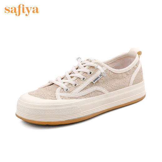 Safiya/索菲娅小香风蕾丝软底小白鞋2022秋新款休闲鞋SF23112406 商品图3