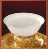 黄铜贡碗羊脂玉瓷供水碗家居用品高脚铜碗底托茶托供杯摆件 商品缩略图1