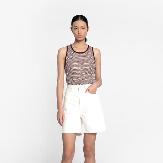 女士2022年夏款有机棉波浪纹工字背心 商品图1
