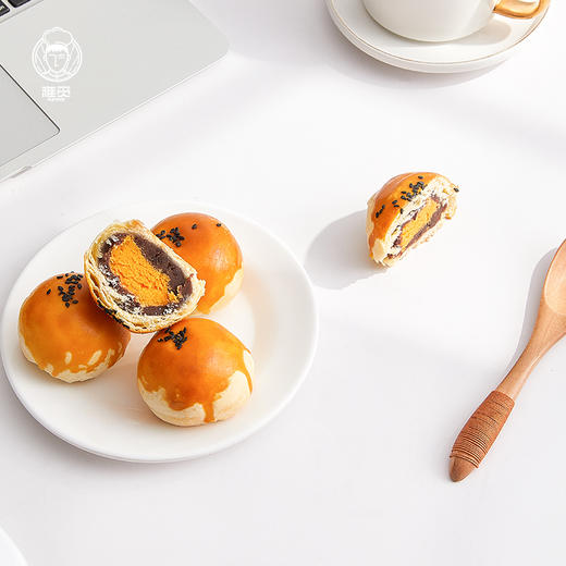 雅觅 原味红豆蛋黄酥360g 6枚网红早餐充饥休闲食品健康零食小吃 商品图2