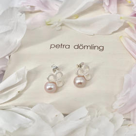 北京仓｜Petra Dömling-Allure-花瓣 玫瑰色珍珠 耳钉［德国设计师］