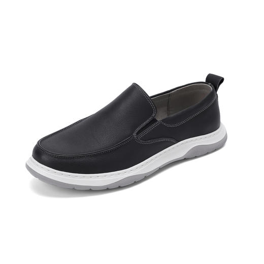 西村名物2022春季新款简约男士皮鞋尖头百搭男士商务休闲皮鞋T12AW11151 商品图3