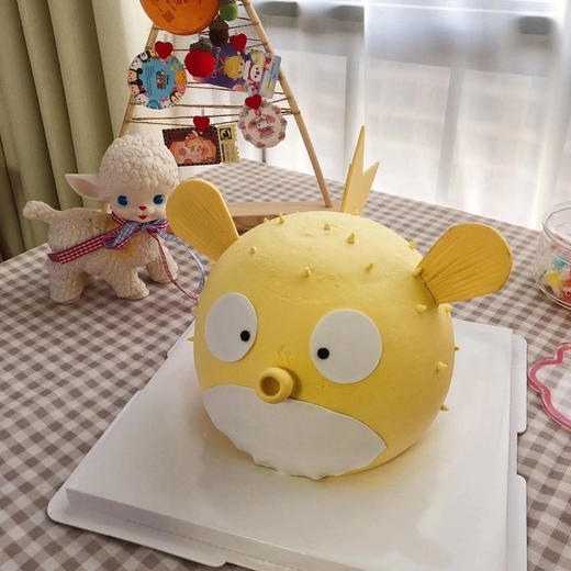 圆滚滚的河豚球型蛋糕，可爱的爆炸，请提前24小时以上预定 商品图2