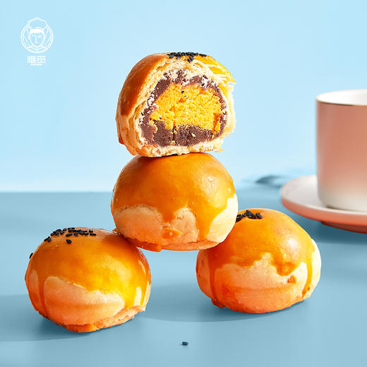 雅觅 原味红豆蛋黄酥360g 6枚网红早餐充饥休闲食品健康零食小吃 商品图1