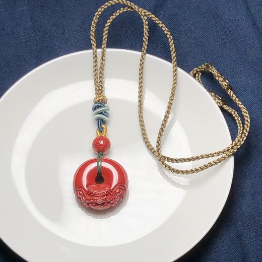 新款长短可调帝王砂狮子平安扣吊坠 饰品美物 26g左右 商品图1