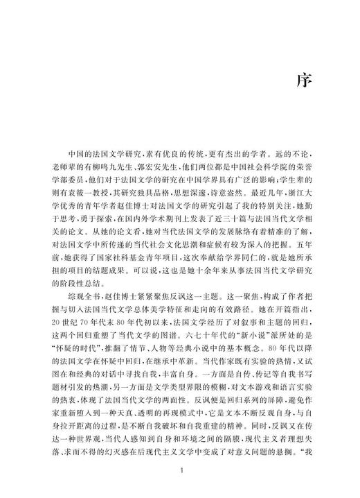 文化批评视野下法国当代小说中的反讽叙事研究/浙大人文青年学者文丛/赵佳/浙江大学出版社 商品图1