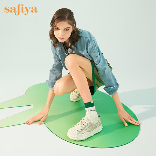 Safiya索菲娅贝壳头刺绣蕾丝溶解底休闲鞋2022秋新款SF23112403 商品图10