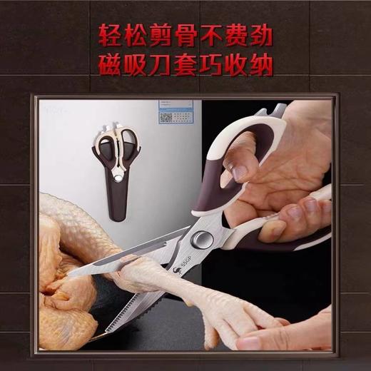 德国三四钢SSGP厨房剪刀精钢多功能食物剪子剪肉骨头专用不锈钢强力鸡骨剪 商品图1