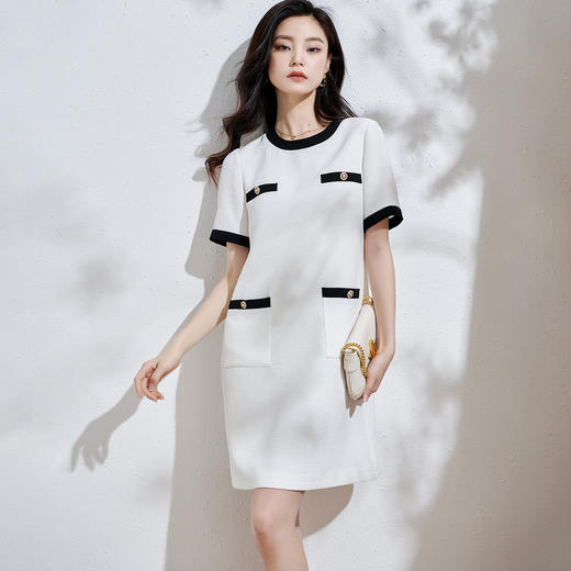 剩M/L 芳外法式小香风2025年夏季新款赫本风连衣裙炸街感 商品图3