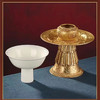 黄铜贡碗羊脂玉瓷供水碗家居用品高脚铜碗底托茶托供杯摆件 商品缩略图5