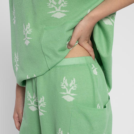 16针单股芝麻点针法混纺有机棉针织polo套装 商品图3