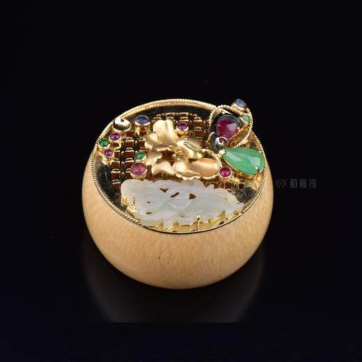 【富贵花开】古董象牙坠+盒一套-ZX901022 商品图2