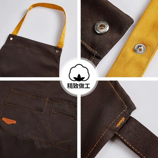 网红围裙定制logo印字时尚家用厨房工作服女餐饮服务员防泼水围腰 商品图4