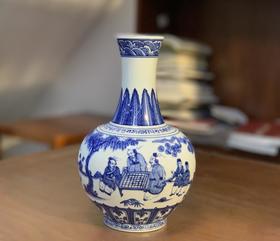 柴窑明代竹林七贤赏瓶