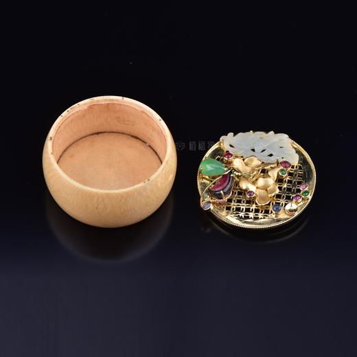 【富贵花开】古董象牙坠+盒一套-ZX901022 商品图7
