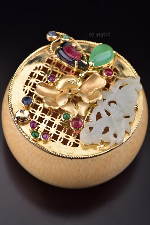 【富贵花开】古董象牙坠+盒一套-ZX901022 商品图3