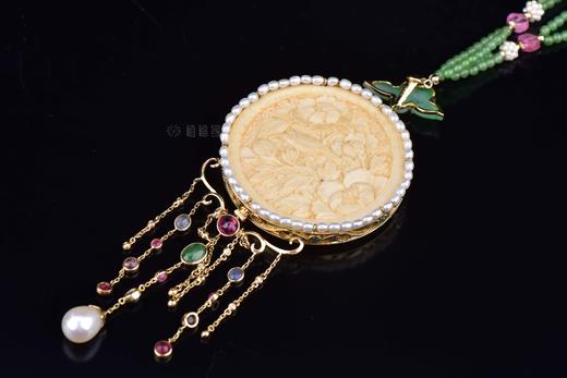 【富贵花开】古董象牙坠+盒一套-ZX901022 商品图1