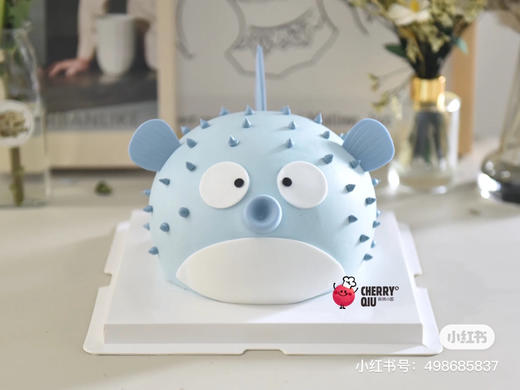 圆滚滚的河豚球型蛋糕，可爱的爆炸，请提前24小时以上预定 商品图3