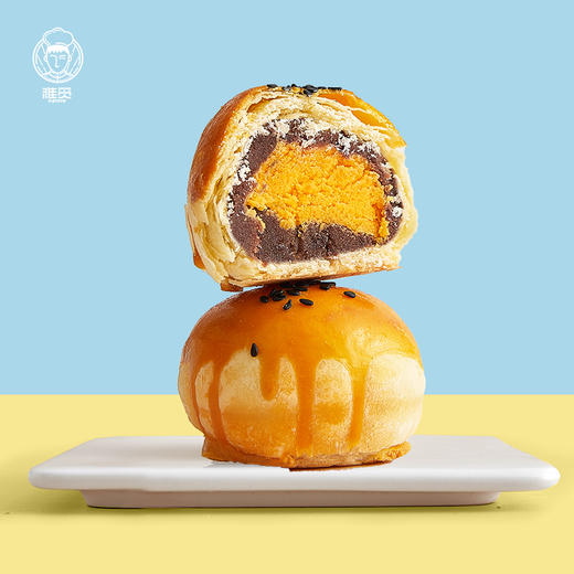 雅觅 原味红豆蛋黄酥360g 6枚网红早餐充饥休闲食品健康零食小吃 商品图3