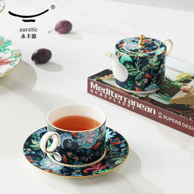 【国瓷·永丰源】幸福满园 4头茶咖具 咖啡具客厅 茶壶茶杯碟 新品