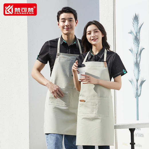 围裙女家用厨房耐脏工作服新款网红餐饮食堂专用男士围腰定制印字 商品图3
