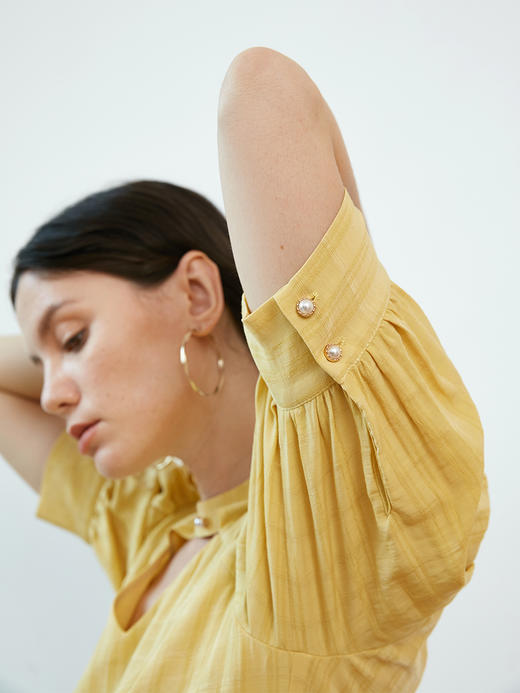 复古连衣裙女夏季新款泡泡袖长裙设计感复古裙子 商品图1