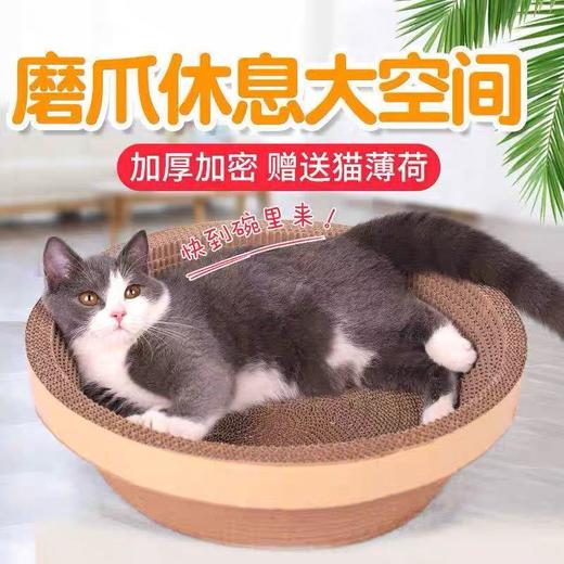 猫抓板磨爪器猫窝猫爪板窝不掉屑瓦楞纸猫抓盆立式猫玩具猫咪用品 商品图3
