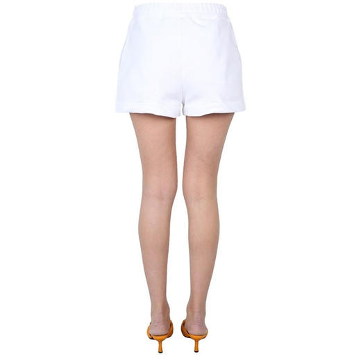 MOSCHINO 莫斯奇诺 女士棉质字母logo大熊猫印花休闲短裤 白色 0318 0428 2001 商品图2